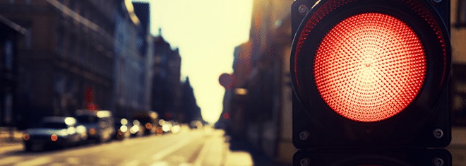 Zweimal geblitzt: Eine rote Ampel zu überfahren, löst zwei Lichtimpulse aus.